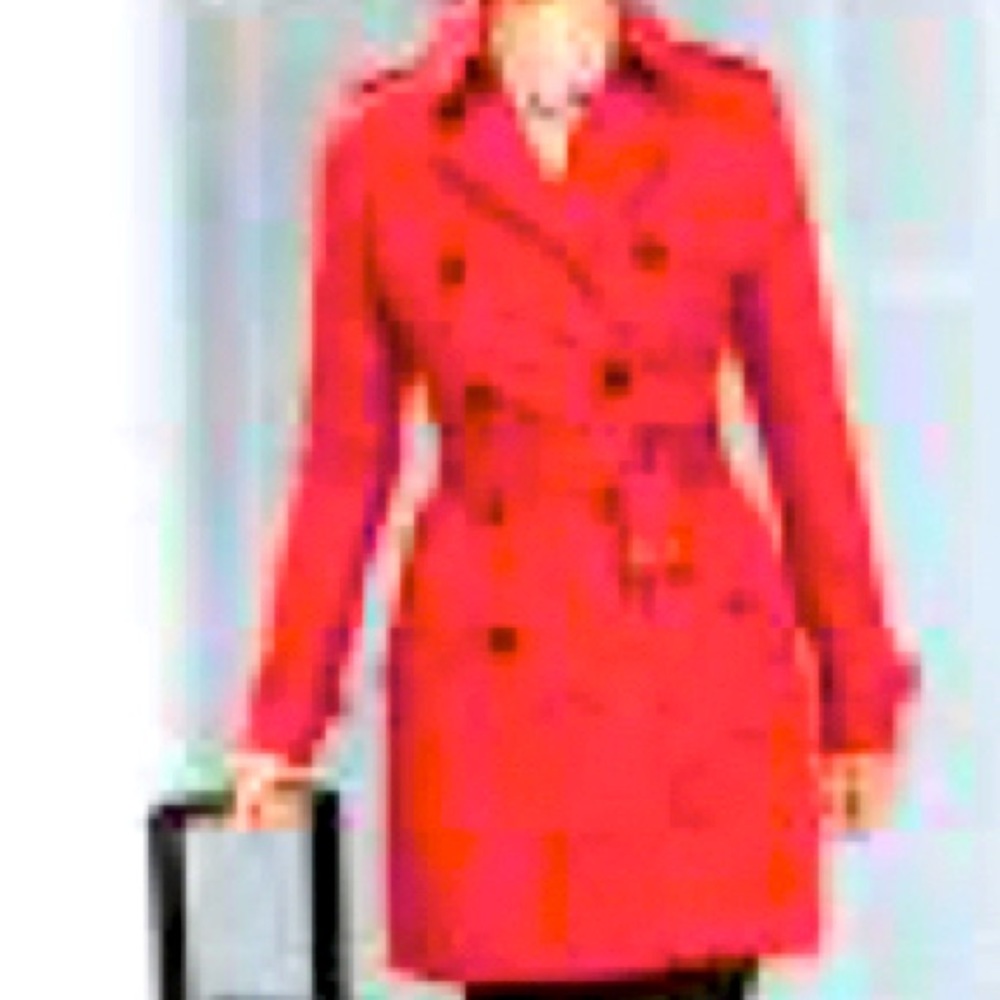 AGB size 6 trench coat coral/reddish